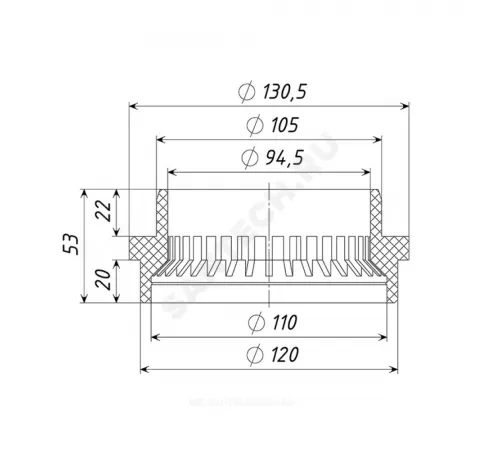 Кольцо дренажное Дн 120 Татполимер ТП-74.100