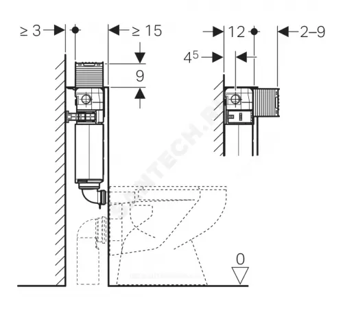 Бачок скрытого монтажа