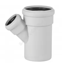 Тройник PP-MD переходной бесшумный светло-серый Skolan Safe SKEA-НТ Дн 110х50х45гр (DN110х50) б/нап с выходом на трубу HT Ostendorf 335240