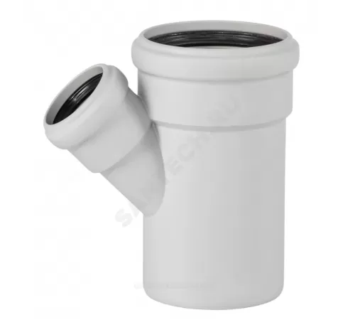 Тройник PP-MD переходной бесшумный светло-серый Skolan Safe SKEA-НТ Дн 110х50х45гр (DN110х50) б/нап с выходом на трубу HT Ostendorf 335240