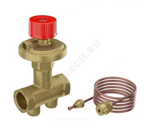 Клапан балансировочный автомат латунь R206C-1 Ду 15 G1/2" A Ру25 ВР 5-30 кПа Kvs=1.55м3/ч Giacomini R206CY223