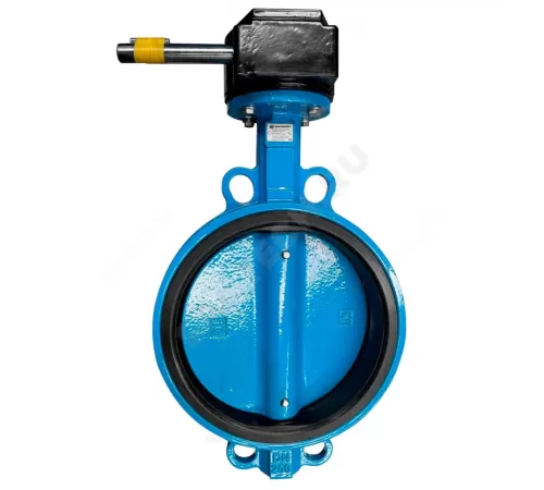 Затвор дисковый поворотный чугун Ду 300 Ру10/16 межфл с редуктором диск чугун манжета EPDM Рус Benarmo .