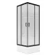 Ограждение душевое Universal BLACK 900х900х1850 мм без поддона текстурированное стекло МетаКам KKS_016219