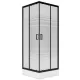 Ограждение душевое Universal BLACK 900х900х1850 мм без поддона текстурированное стекло МетаКам KKS_016219