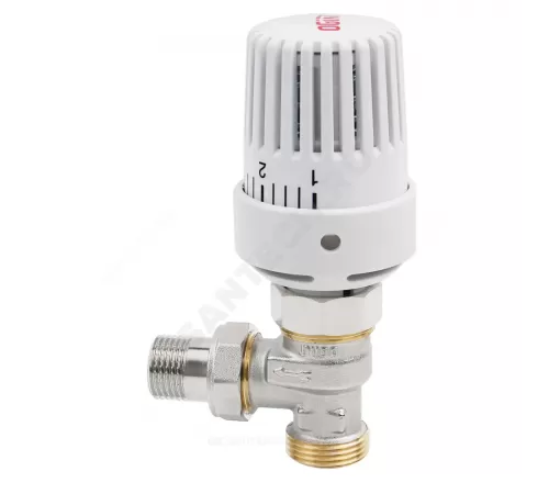 Клапан термостатический латунь RTL с термоголовкой 1/2"x3/4"ЕК НР Ру10 угловой Ogint