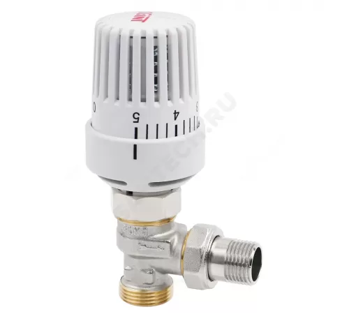 Клапан термостатический латунь RTL с термоголовкой 1/2"x3/4"ЕК НР Ру10 угловой Ogint
