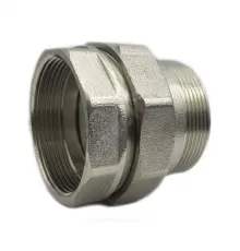 Соединитель латунь никель американка Ду 15 (1/2") прямой ВР/НР SantechSystems