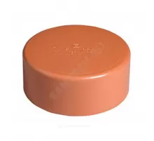 Крышка НПВХ коричневая Дн 125 б/нап на гладкий конец трубы KGK Ostendorf 221630