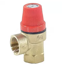 Клапан предохранительный угловой латунь Ду 15х15 ВР G1/2"хG1/2" Рср=3бар Benarmo