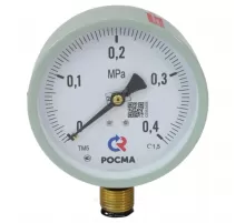 Манометр ТМ-510Р.00 М2 радиальный Дк100мм 0-0,4 МПа кл.1,5 G1/2" Росма 00000007184