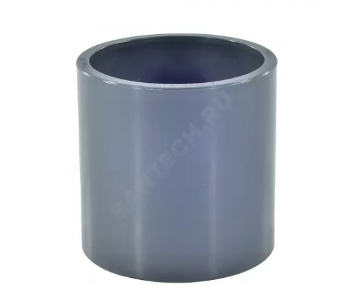 Муфта ПВХ Дн 20 Ру16 серая напорная под клеевое соединение Aquaviva MAD0200