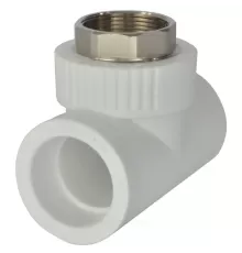 Тройник PP-R комбинированный под ключ белый Дн 40х1 1/4" ВР RTP (РосТурПласт) 10750