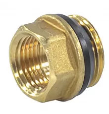 Переход латунь Ду 20х10 (3/4"х3/8") с герметичной прокладкой НР/ВР R593D Giacomini R593DY001