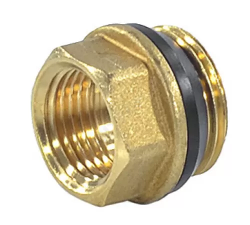 Переход латунь Ду 25х15 (1"х1/2") с герметичной прокладкой НР/ВР R593D Giacomini R593DY004