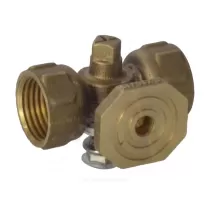 Кран для манометра 3-ходовой латунь 11б18бк(ф)1 Ду 15 Ру16 ВР G1/2"-М20х1,5 без рукоятки с фланцем Пензапромарматура 013011200