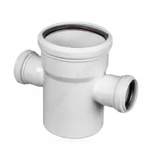 Крестовина PP-M 1-плоскостная бесшумная белая Дн 110х50х50х87гр б/нап в/к RTP (РосТурПласт) 36546