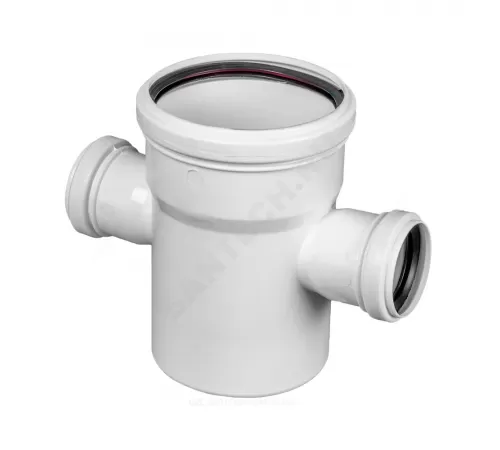 Крестовина PP-M 1-плоскостная бесшумная белая Дн 110х50х50х87гр б/нап в/к RTP (РосТурПласт) 36546