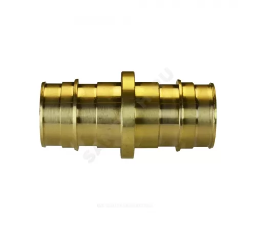 Муфта для PE-X труб радиальная латунь Дн 25 РОС