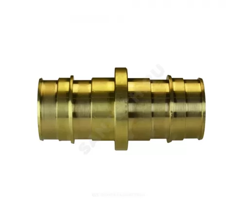 Муфта для PE-X труб радиальная латунь Дн 25 РОС