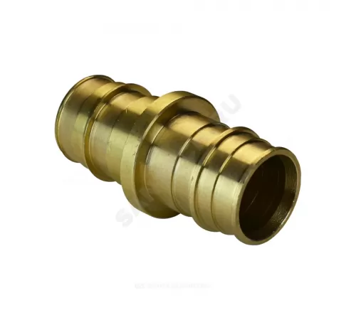 Муфта для PE-X труб радиальная латунь Дн 25 РОС