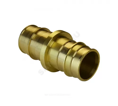 Муфта для PE-X труб радиальная латунь Дн 25 РОС