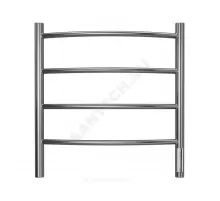 Полотенцесушитель электрический нерж сталь Лесенка 113 Вт 500х550мм 4П со встроенным диммером справа Классик Терминус 4670078544483