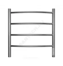 Полотенцесушитель электрический нерж сталь Лесенка 113 Вт 500х550мм 4П со встроенным диммером справа Классик Терминус 4670078544483