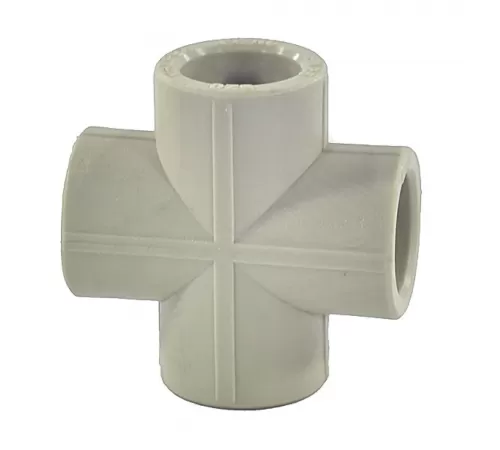 Крестовина PP-R серая Дн 20 внутренняя пайка VALFEX 10118020Г