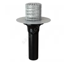 Воронка кровельная V-PVC с вертикальным выпуском ПВХ Дн 110 с листвоуловителем Fachmann 01.107