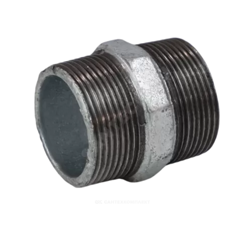 Ниппель прямой чугун оц Ду 40 (1 1/2") НР Fittex PLUS