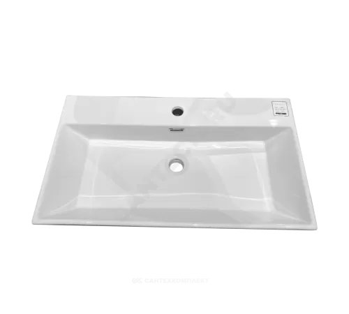 Умывальник подвесной Quadra 75 1 отверстие под смеситель по центру белый Selena Q01180WG