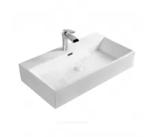 Умывальник подвесной Quadra 75 1 отверстие под смеситель по центру белый Selena Q01180WG