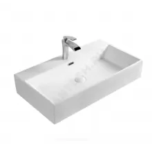Умывальник подвесной Quadra 75 1 отверстие под смеситель по центру белый Selena Q01180WG