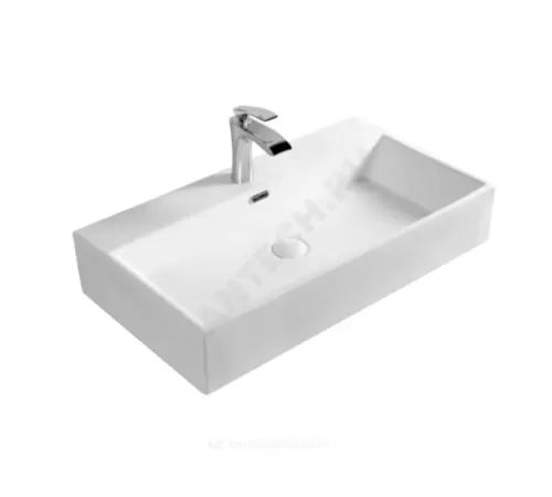 Умывальник подвесной Quadra 75 1 отверстие под смеситель по центру белый Selena Q01180WG