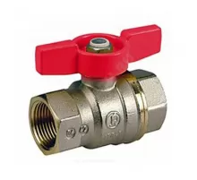 Кран шаровой DADO латунь никель R951 Ду 15 Ру42 ВР полнопроходной бабочка красная Giacomini R951X023