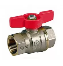 Кран шаровой DADO латунь никель R951 Ду 10 Ру42 ВР полнопроходной бабочка красная Giacomini R951X022