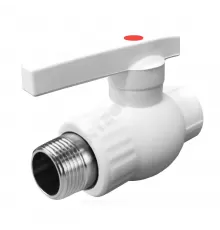 Кран шаровой PP-R белый Дн 20х1/2" НР VALFEX 10144220