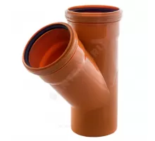Тройник НПВХ коричневый Дн 160х110х87гр б/нап переходной в/к Хемкор 2491092