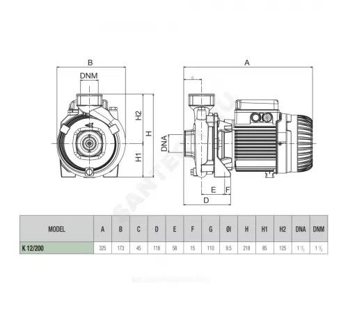 Насос центробежный K 12/200 M DAB 60168883