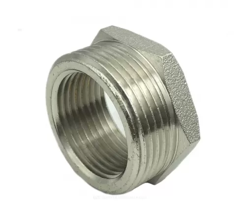 Футорка латунь никель Ду 25х15 (1"х1/2") НР/ВР SantechSystems