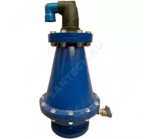 Вантуз автоматический однокамерный канализационный тройного действия чугун Ду 150 Ру10/16 фл комбинированный вертикальный Benarmo