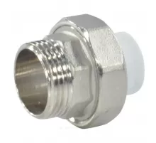 Муфта PP-R комбинированная разъемная белая Дн 20х3/4" НР RTP (РосТурПласт) 10641