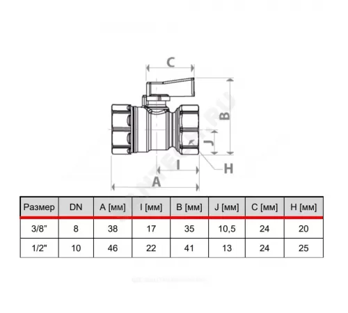 Кран шаровой латунь хром мини R694 Ду 15 Ру16 ВР/НР флажок красный/синий/зеленый с набором цветных вставок Giacomini R694X003