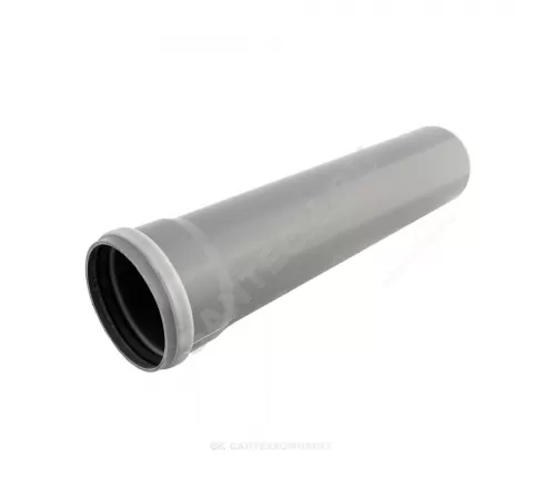 Труба НПВХ с раструбом серая Дн 50х3,2 б/нап L=1,5м в/к ТУ 6-19-307-86 Агригазполимер