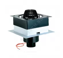 Воронка кровельная HL63.1 с вертикальным выпуском PP Дн 110 с листвоуловителем, электрообогревом, теплоизоляцией, обжимным фланцем HL HL63.1/1