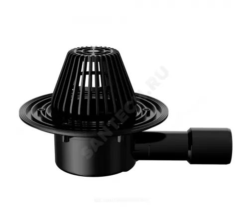 Воронка кровельная VB 510.0 Y с горизонтальным выпуском PP Дн 40/50 с листвоуловителем Fachmann 01.187