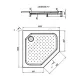Поддон душевой акрил пятиугольный Nova Penta 1000х1000х150 с противоскользящим покрытием Мирсант УТ000065548