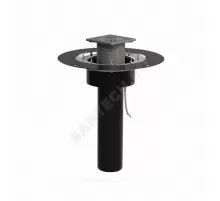 Воронка кровельная с вертикальным выпуском PP Дн 110 с трапом, прижимным фланцем из нержавеющей стали, электрообогревом Татполимер ТП-03.У.100/4-Э