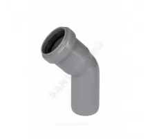 Отвод PP-H серый HT HTB Дн 32х45гр б/нап в/к Ostendorf 110120