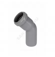 Отвод PP-H серый HT HTB Дн 32х45гр б/нап в/к Ostendorf 110120